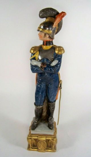 Merli Capodimonte Napoleonic Era French Dragoon Cavalry Figurine Made In Italy