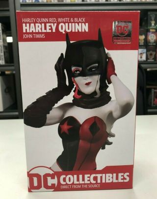 Harley Quinn Red Black And White Statue By John Timms Nib