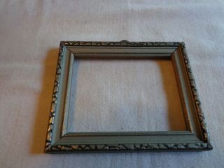 Vintage Silver Deco Small Wood Picture Frame Photograph Print