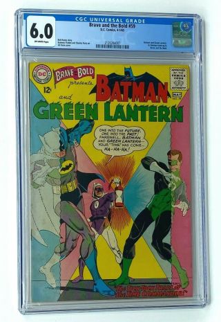 Brave & The Bold 59 Dc 1965 Cgc 6.  0 Batman & Green Lantern / 1st Batman Team - Up