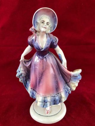 Fine Art Deco Katzhutte Hertwig Porcelain Lady Figurine.  C1930.