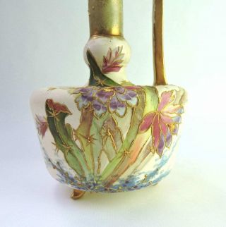 Royal Bonn Porcelain Footed Ewer / Vase,  c.  1890,  Painted Floral Decoration 2