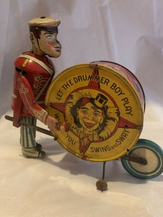Rare Vintage Marx,  Let The Drummer Boy Play,  Wind - Up Tin Toy