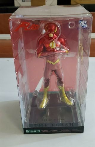 The Flash 1/10 Scale Justice League Dc Comics Kotobukiya Artfx,  Statue,  Mib