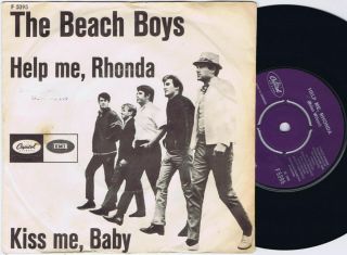 The Beach Boys Help Me Rhonda Danish 45ps 1965 Capitol 7”