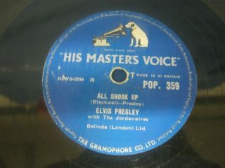 Record 78 10  Elvis Presley All Shook Up 758