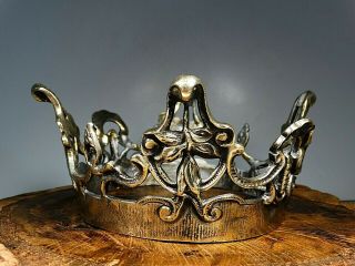 19th Century Solid Brass Crown Ornament 388 Grams