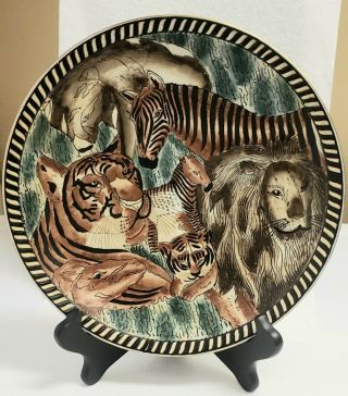 Oriental Accent Decorative Plate: African Animals - 10 "