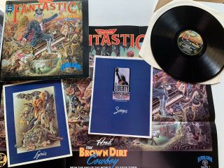 Elton John Captain Fantastic Translucent Red Vinyl Lp 2 Booklets & Poster Vg,
