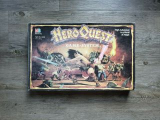 Vintage 1989 Milton Bradley Hero Quest Board Game System Complete