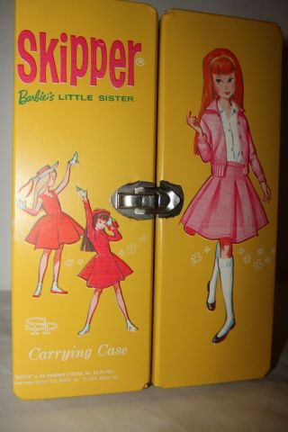 Vintage 1963 Skipper Doll Head With The Carrying Case And Many Clothes