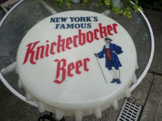 Vintage Knickerbocker Early Beer Cap Sign Rare 2038