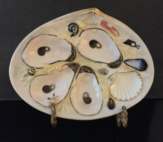 Antique Union Porcelain Oyster Plate - Very Good Vintage