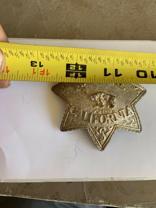 Rare Vintage Antique California Marshal Sterling Silver Badge Star 2