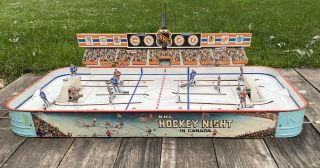 Vintage 1960’s Hockey Night In Canada Table Hockey Game Nhl Toy Eagle Co.