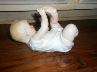 Antique Heubach Germany Bisque Porcelain Piano Baby 8.  5 