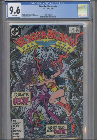Wonder Woman (v2) 4 Cgc 9.  6 1987 Dc Comic George Perez Cover & Story: Frame