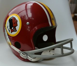 VINTAGE Washington Redskins 1970s NFL Rawlings Football Large Helmet w/chinstrap 2
