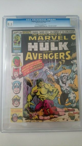 Mighty World Of Marvel 199 Cgc 8.  5 Key Wolverine Incredible Hulk 182 Uk 1976