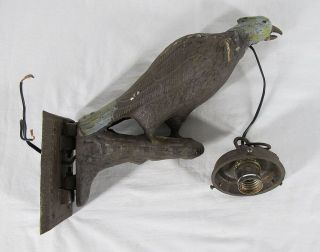 Antique/vintage Cast Iron Eagle Form Swivel Wall Mount Lamp Shabby Chic Cond Yqz