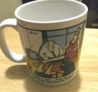 The Far Side Coffee Mug - Vintage 1980 “that Settles It Carl.  ” Gary Larson