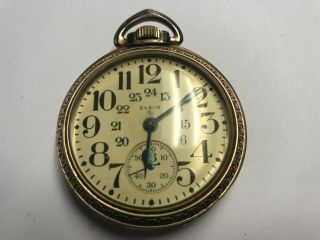Antique Vintage Elgin Grade 270 Veritas Railroad Pocket Watch 21 Jewel