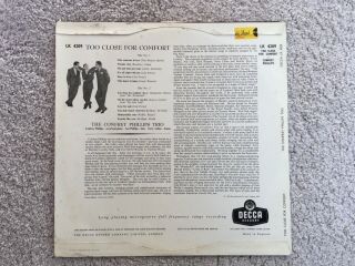 Too Close For Comfort: The Confrey Phillips Trio: rare Jazz Vinyl LP: LK4209 3