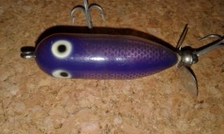 Vintage Heddon Tiny Torpedo Purple Scale - Tuff Lure -