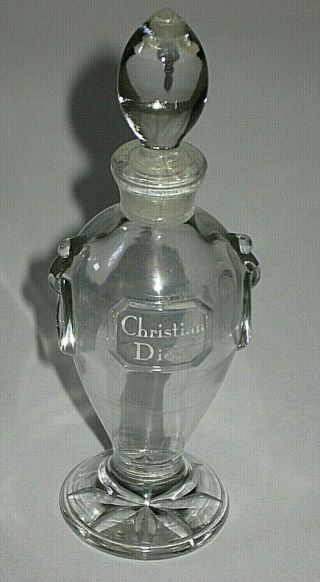 Vintage Christian Dior Miss Dior Perfume Bottle Baccarat Style Amphora - 4 1/2 "