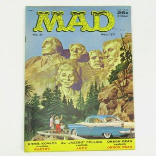 Mad 31 Feb 1957 Ec Mount Rushmore Alfred E.  Neuman Marilyn Monroe 6.  5 Fn,