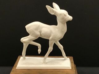 Rare Rosenthal Porcelain Germany Fawn Deer Münch - Khe,  1930s,  Fine Detail