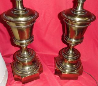 Vintage Stiffel Brass Pineapple Table Lamps 3