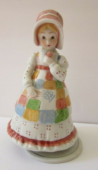Prairie Girl Porcelain Music Box Figurine: Plays " Take Me Home,  Country Roads "