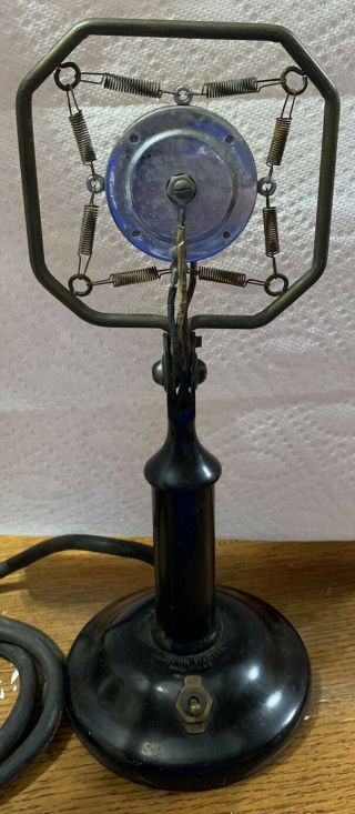 Vintage Usa Western Electric 1920’s Carbon Spring Suspension Microphone W/ Stand