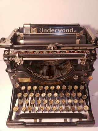 Antique Vintage 1922 Underwood Standard Typewriter No 5 Serial No 1567622