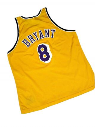 Vintage Champion Kobe Bryant Los Angeles Lakers Mens 8 Jersey Size 48 Mamba Kb