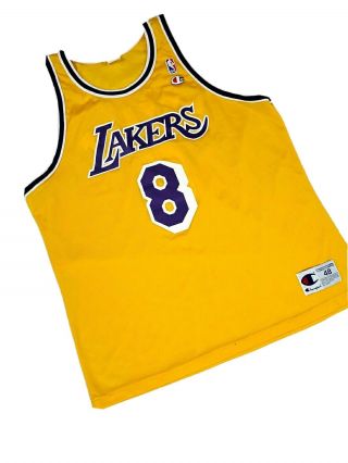 Vintage Champion Kobe Bryant Los Angeles Lakers mens 8 Jersey Size 48 MAMBA KB 2