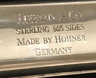 TIFFANY & Co.  VINTAGE STERLING SILVER 925 SIDES HARMONICA by HOHNER GERMANY 90s 2