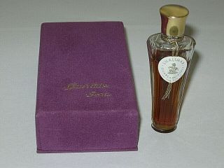 Vintage Guerlain Shalimar Perfume Bottle & Box 1/4 Oz - - 3/4 Full - 3 "
