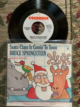 Bruce Springsteen " Santa Claus Is.  ",  45rpm,  P/s,  Promo,  1 Of 100,  1981.