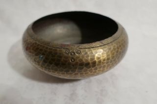 Antique Roycroft Arts & Crafts Hammered Brass 6 3/4 " Bowl/ Pot Great Mark