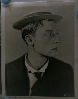 Vintage Photo - 2 Pic: Buster Keaton - Portraits - Linen Backed
