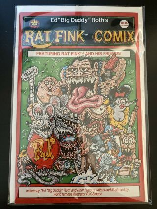 1987 Rat Fink Comix - Ed " Big Daddy " Roth Low Print Nm