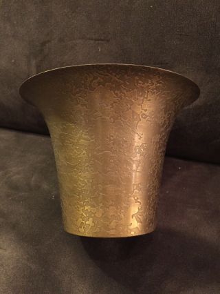 Wonderful Vintage Roycroft Arts & Crafts Copper Bronze Flared Vase Great Design
