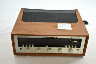 Vintage Marantz 2220b Stereophonic Am/fm Receiver Wood Case Lights Out