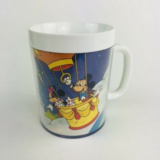 Vintage Thermo - Serv Insulated Disneyland Mickey Donald Tinkerbell Coffee Cup Mug 3