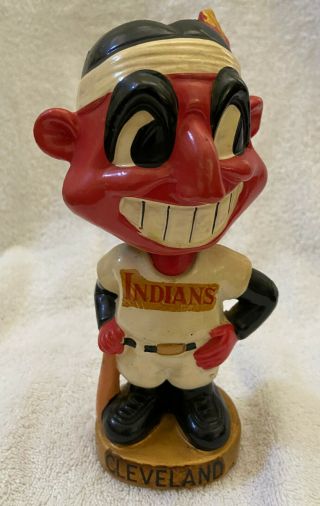 Vintage 1960s Mlb Cleveland Indians Baseball Bobblehead Nodder Bobble Head