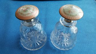 Antique Foster & Bailey Perfume Bottle W/ Guilloche Sterling Dauber Stopper