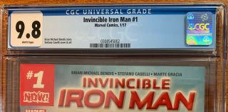 Invincible Iron Man 1 CGC 9.  8 Caseli Cover 2