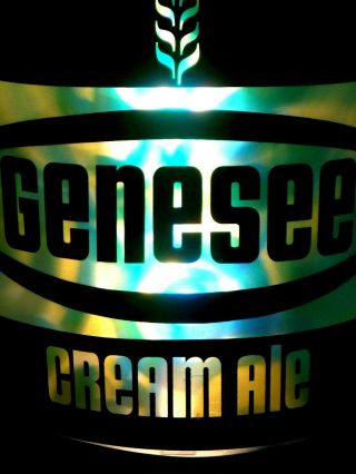 Vtg.  Rare Genesee Beer Psychedelic Motion Lighted Sign.  Old Stock
